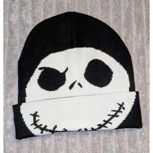 Disney Nightmare Before Christmas Jack Skellington Beanie‎ Hat One Size NWOT